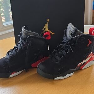 Kids Black and Red Sneakers